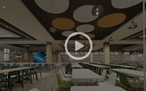 廣州民航院機(jī)場(chǎng)路校區(qū)一樓飯?zhí)迷O(shè)計(jì)全景效果圖